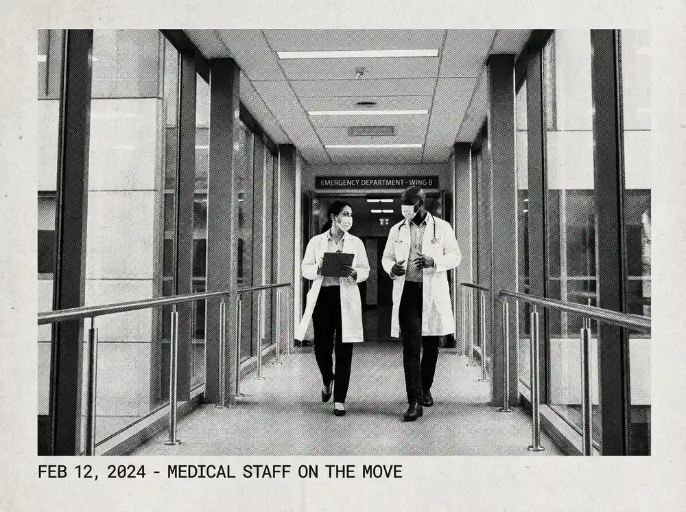 医疗工作者在医院走廊 - 吃瓜官网